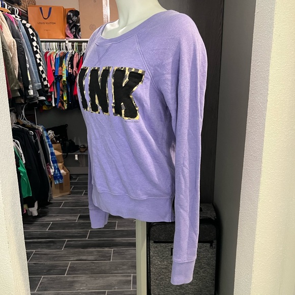 PINK Purple & Leopard Logo Long Sleeve Top - Picture 3 of 8